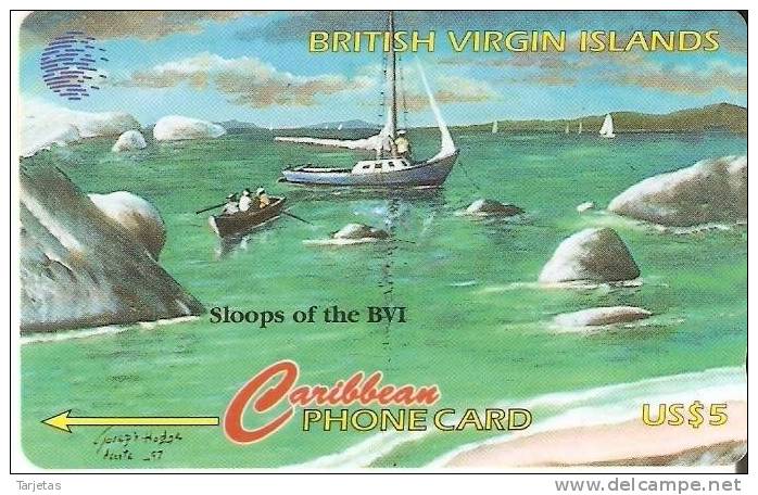 TARJETA DE BRITISH VIRGIN ISLANDS DE UNOS BARCOS 218CVVA - Maagdeneilanden