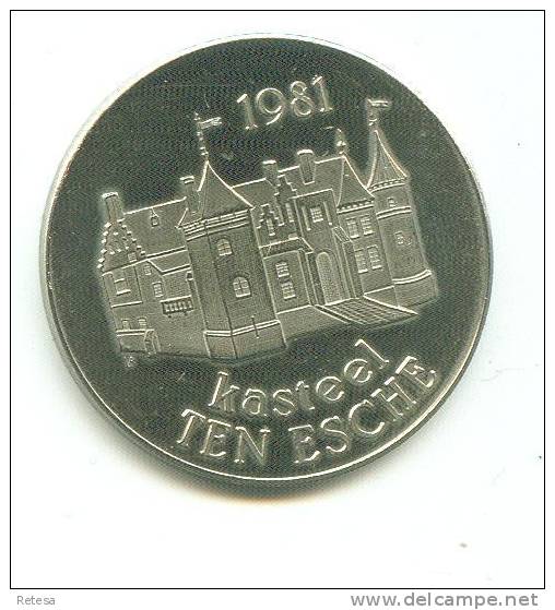 SCHELLE  100 TOLLENAAR  1981  KASTEEL TEN ESCHE  3.500 EX. - Jetons De Communes