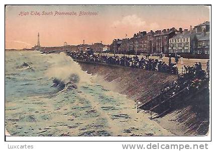 HIGH TIDE. SOUTH PROMENADE. BLACKPOOL - Blackpool