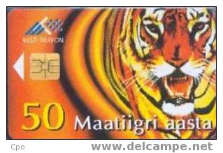 # ESTONIA ET75 The Year Of Tiger -animal,tigre,tiger- 50 So3 01.98 Tres Bon Etat - Estonia