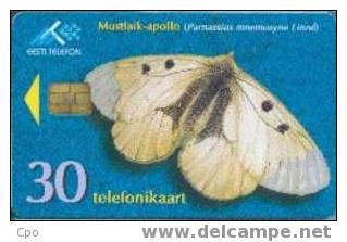 # ESTONIA ET89 Mustlaik Apollo 30 -papillon,butterfly- ? 07.98 Tres Bon Etat - Estonia