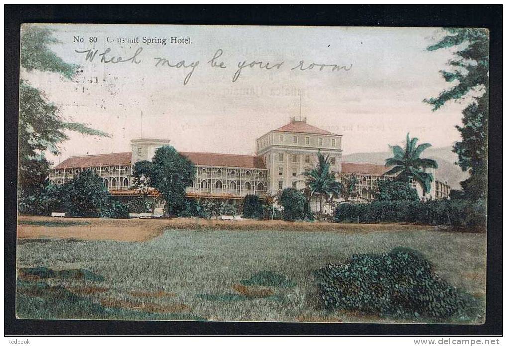 RB 677 - 1909 Postcard Constant Spring Hotel Jamaica West Indies - Posted Gateshead - Giamaica