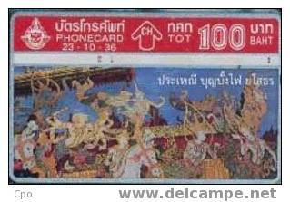 # THAILAND 23/10/36 Painting (horses..) 100 Landis&gyr   Tres Bon Etat - Thaïlande