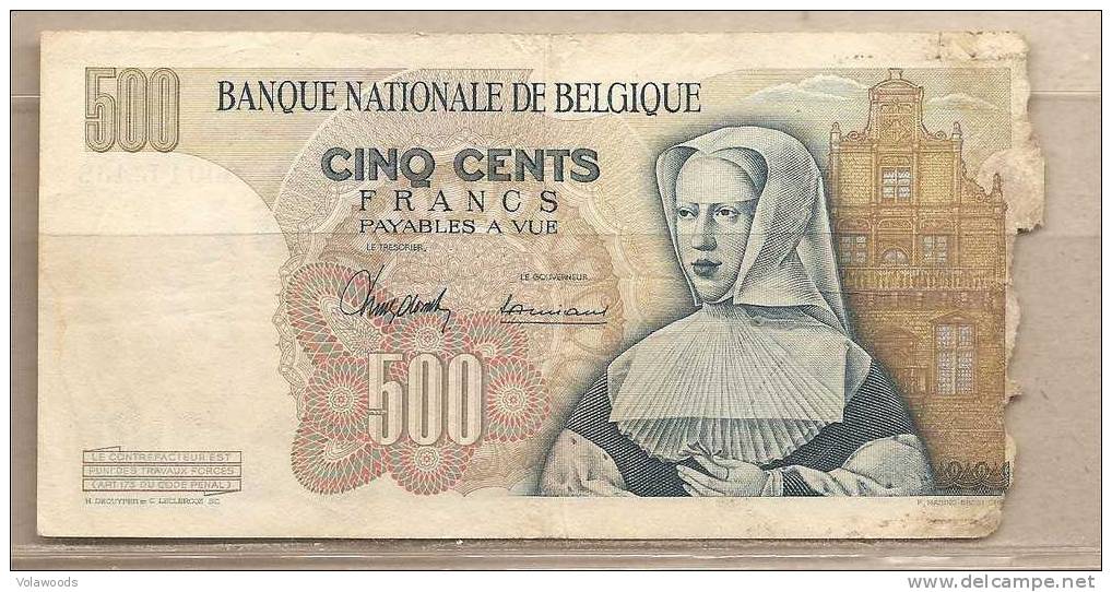 Belgio - Banconota Circolata Da 500 Franchi - 1961 - Condizioni Come Da Foto - 500 Francs