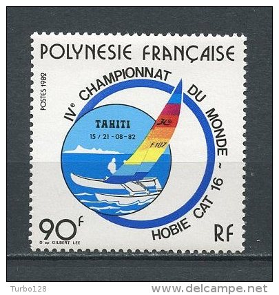 POLYNESIE 1982 N° 184 ** Neuf = MNH Superbe Cote 3.40 € Championnats Monde Voiliers Sailboat Hobie Cat 16 Catamaran Spor - Neufs