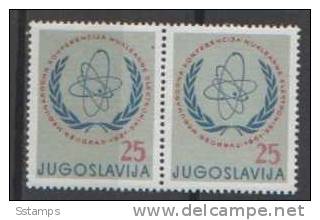 1961YU-MH-942 JUGOSLAVIJA JUGOSLAWIEN NUCLEARE ELEKTRONIKA    STAMPS PER COLLECTIONE NEVER HINGED - Atom