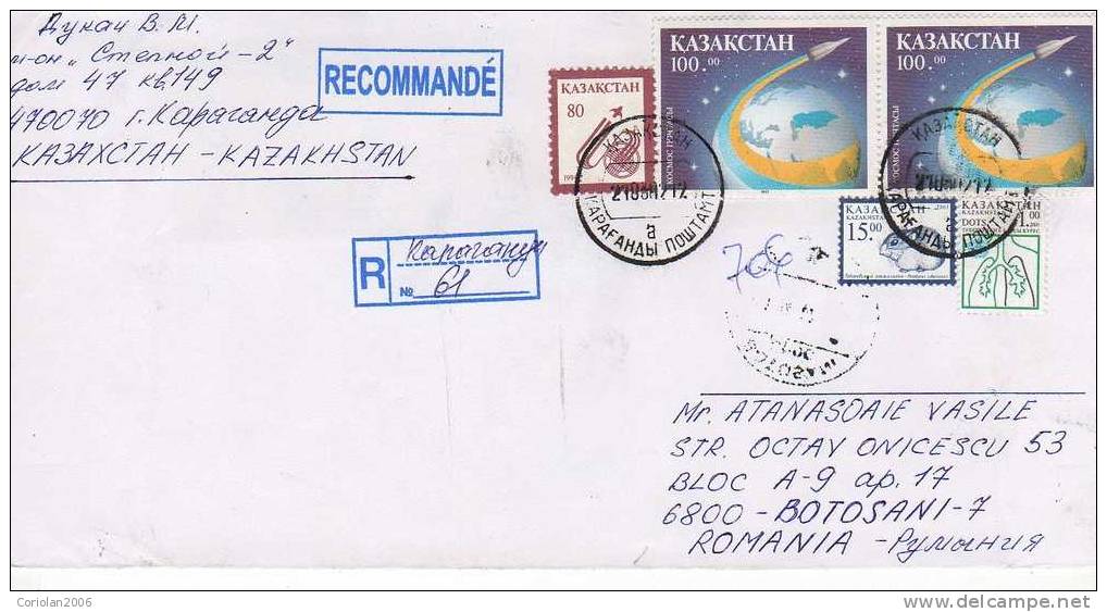 Kazakstan / Registered Letter To Botosani - Azië