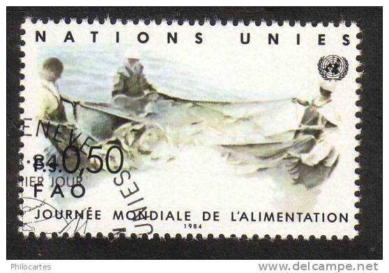 Nations Unies Genève   1984  -  YT  122 -  Journée Mondiale De L'alimentation  - Oblitéré - Oblitérés