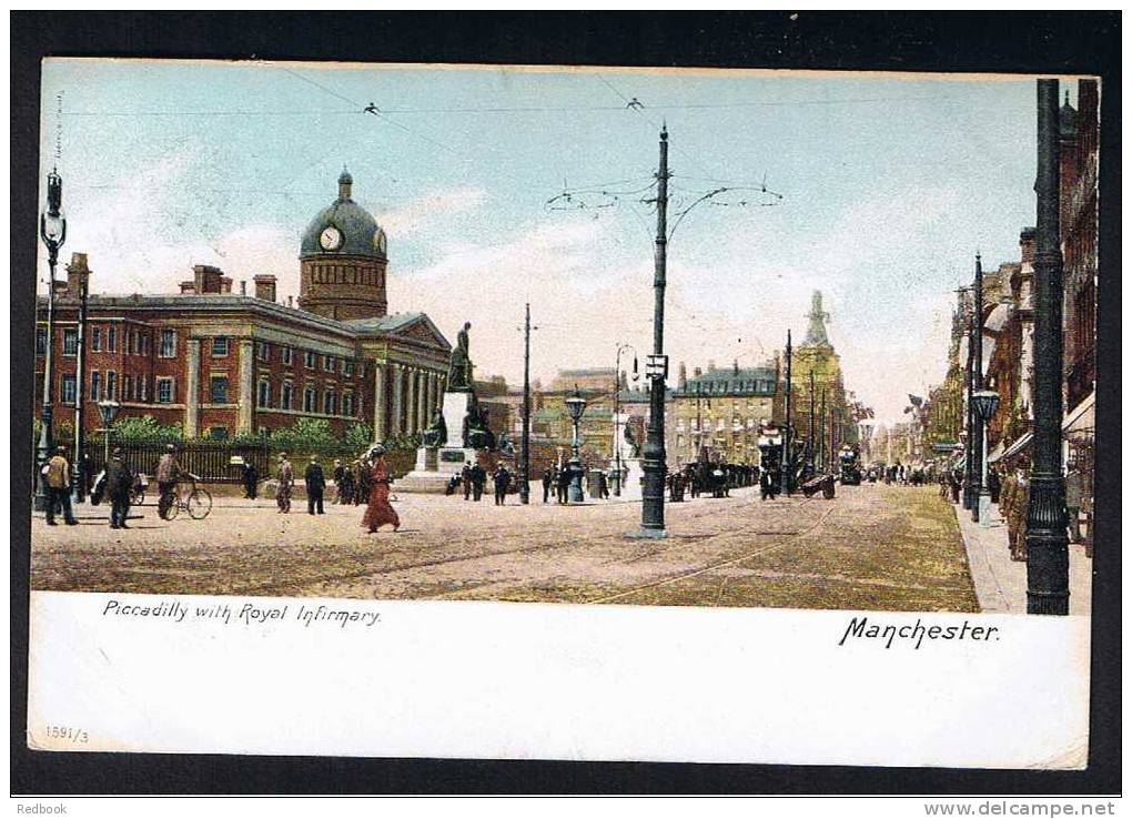 RB 677 - 1903 Postcard Piccadilly With Royal Infirmary Manchester Lancashire - Manchester