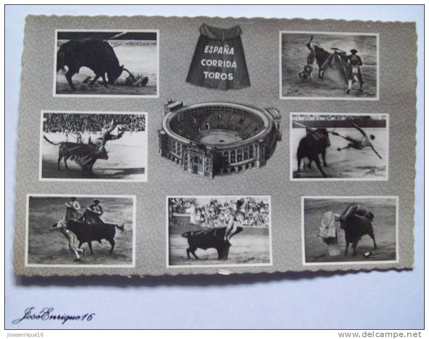 ESPAÑA CORRIDA DE TOROS. COGIDAS ESPECTACULARES, ACROCHAGES SPECTACULAIRES, CATCHINGS. N° M) 58 - Taureaux