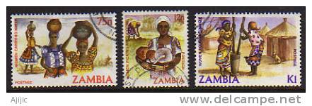 ZAMBIE. Ramassage De Champignons Et Coutumes Locales. Yv.# 271/3. Obliteres - Zambie (1965-...)