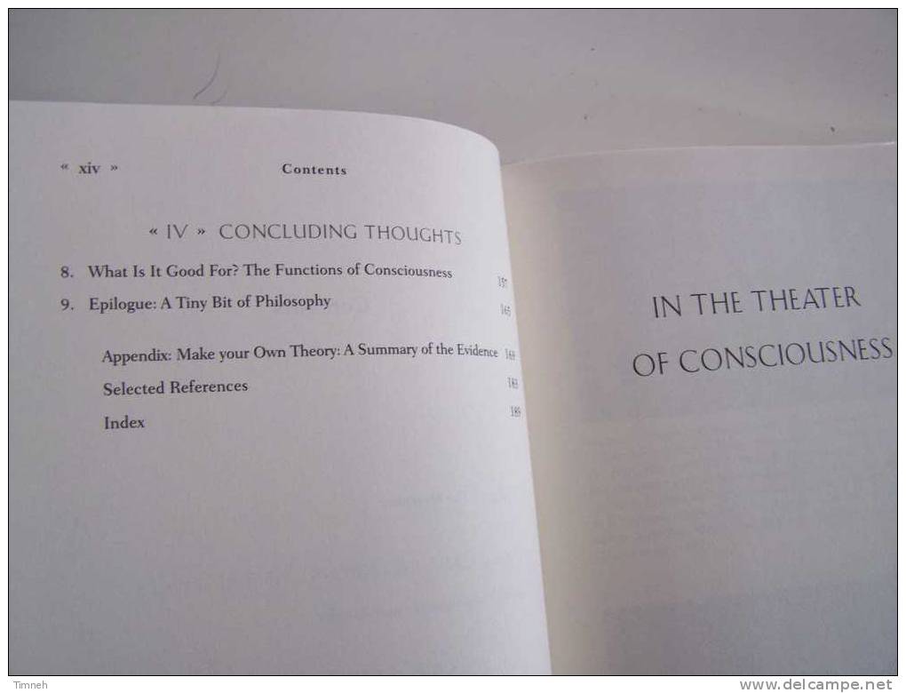 IN THE THEATER OF CONSCIOUSNESS-The Workspace Of The Mind-Bernard J.BAARS-1997 OXFORF University Press- - Sciences Biologiques