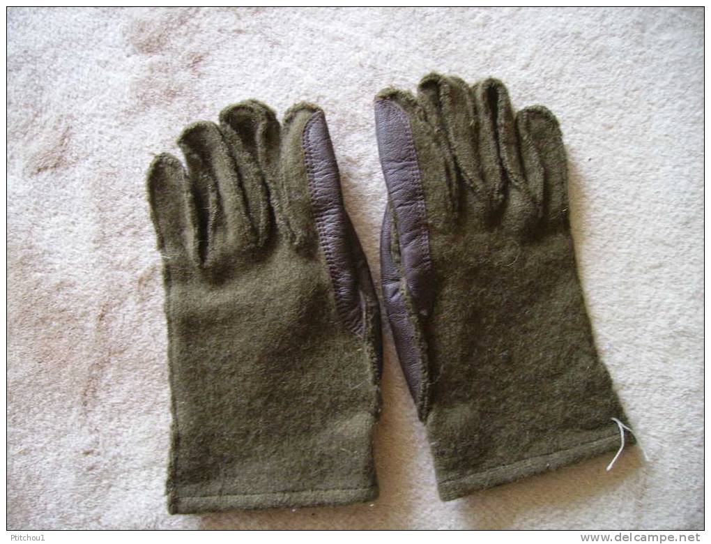 Paire De Gants Feutre Paume Cuir - Equipement