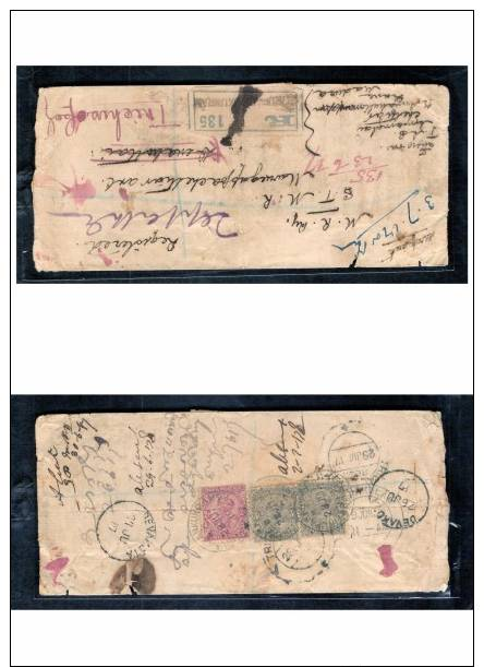 India - Registered Cover 1917 (CA 164) - Sonstige & Ohne Zuordnung