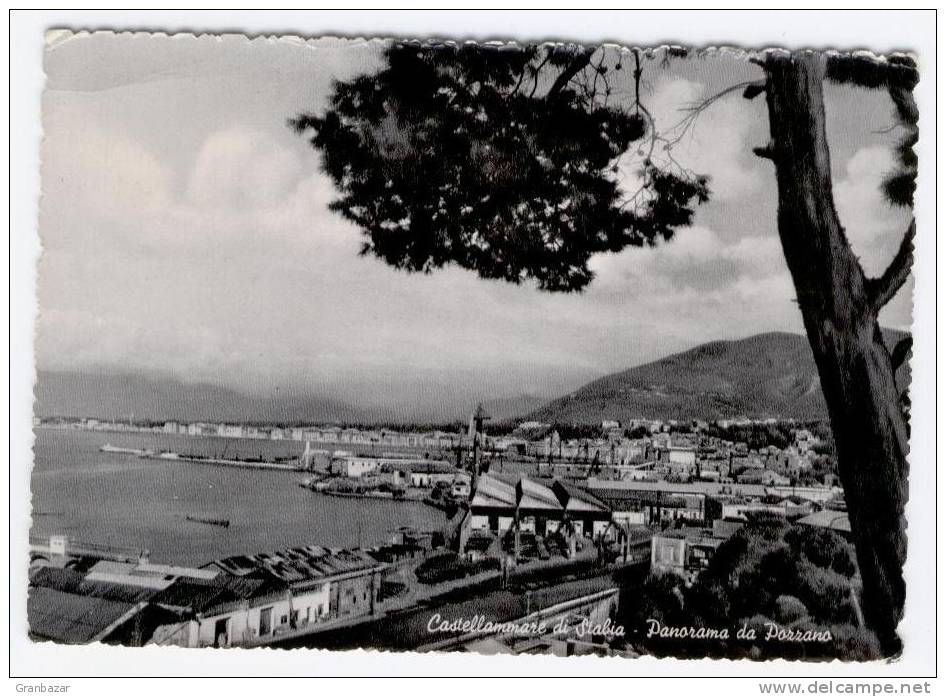 CASTELLAMARE DI STABIA, PANORAMA DA POZZANO, B/N, VG 1955   **** - Castellammare Di Stabia