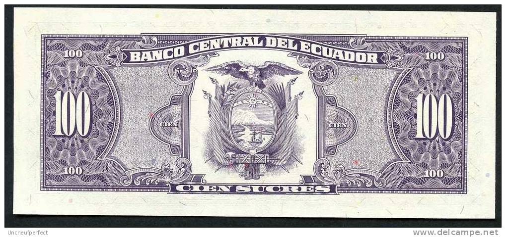 Pick 123Ab - 100 Sucres - 1993 - UNC N° 19410230 Série WF - Ecuador