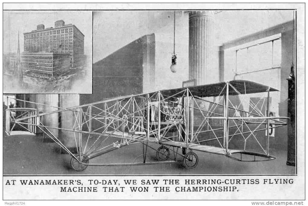 Cpa  PHILADELPHIE (USA) - HERRING-CURTISS FLYING MACHINE At WANAMAKER'S - Philadelphia