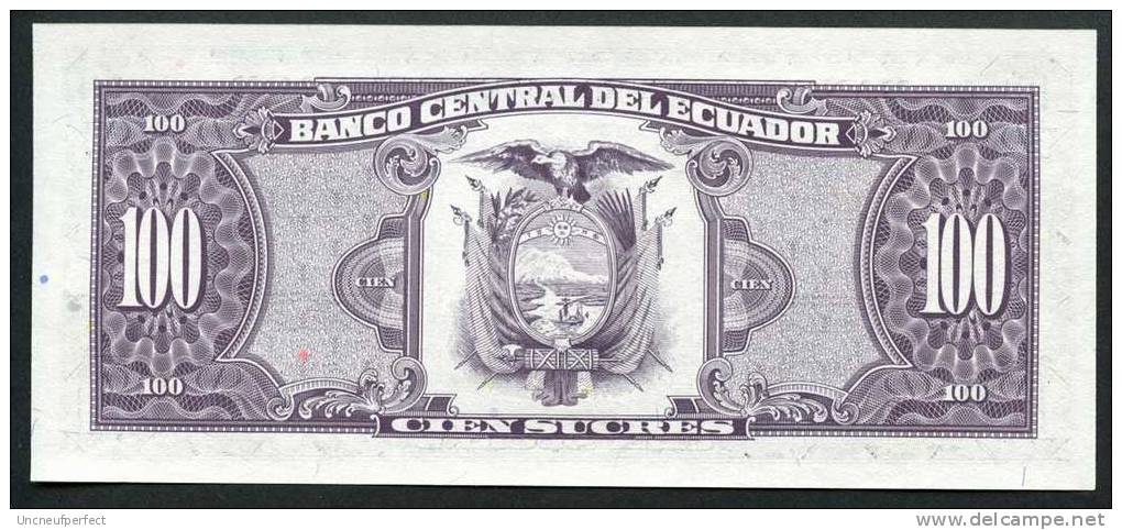 Pick 123Ac - 100 Sucres - 1994 - UNC N° 17654453 Série WH - Ecuador