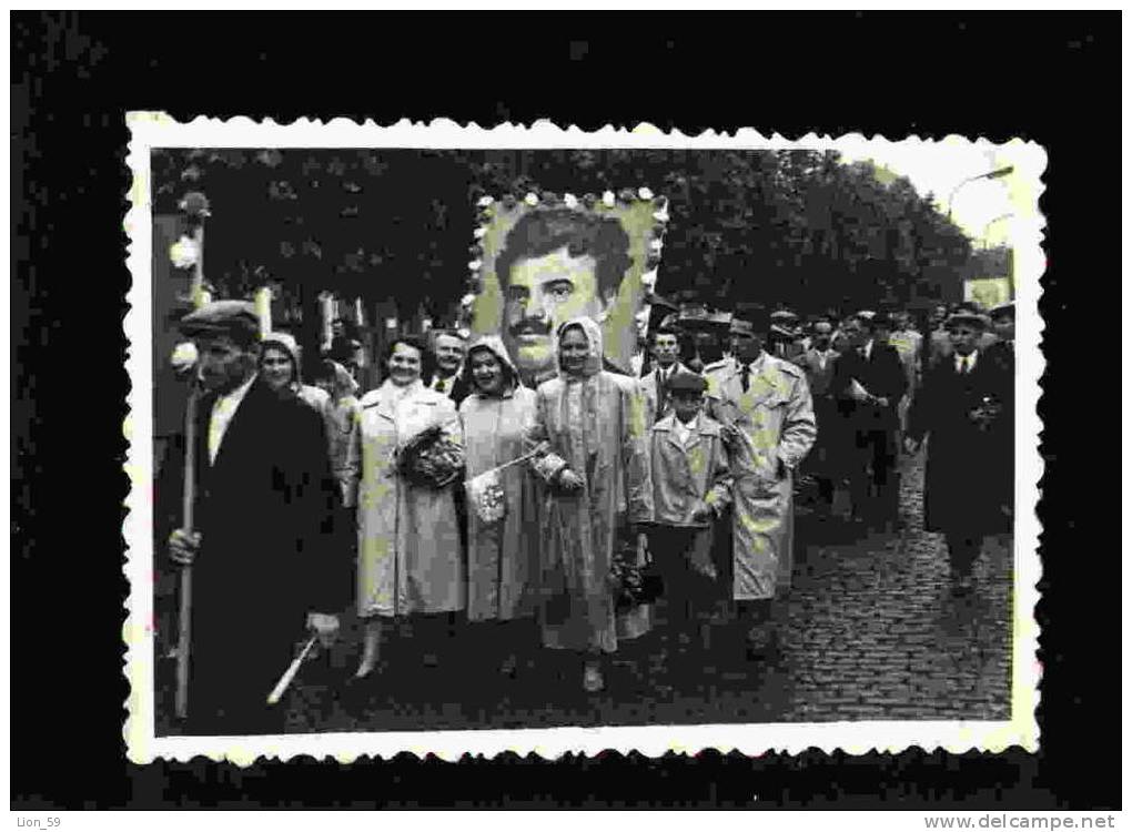 29979 Labor Day 1 MAY Old Photo 1950 POSTER Aleksandar Stamboliyski  LENIN Bulgaria Bulgarie Bulgarien Bulgarije - Labor Unions