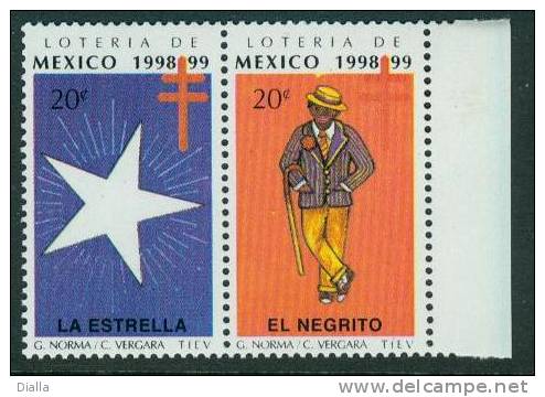 Mexique, Mexico 1998-1999, Anti-tuberculosis, étoile, Star MNH ** - Astrologie