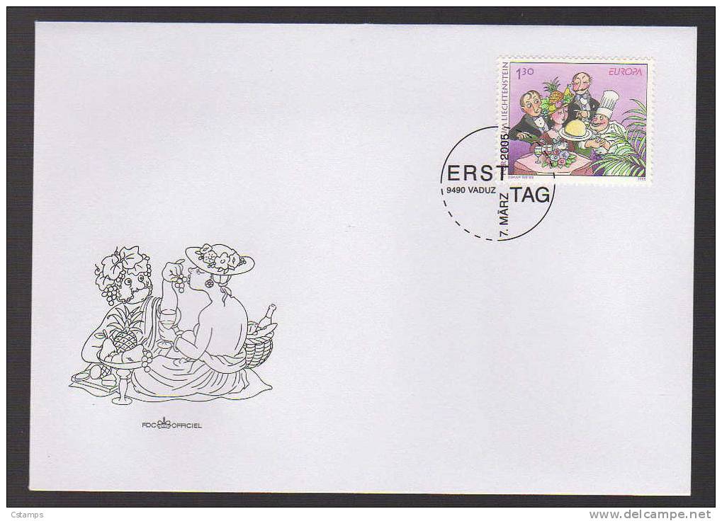 Tema Europa 2005 - Liechtenstein - Cover - Sobre Fdc - 2005
