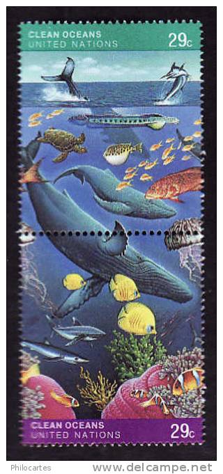 Nations Unies New York   1992 -  Y&T 607/608  -  Clean Oceans    -  NEUFS** - Unused Stamps