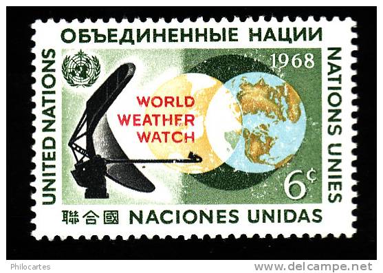 Nations Unies New York   1968 -  Y&T 182  -  Meteorologie -  NEUF** - Ungebraucht