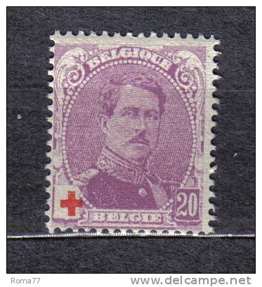 SS5889 - BELGIO , 20+20 Cent Unificato N. 131  ** - 1914-1915 Croix-Rouge