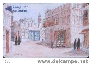 # BAHREIN 9 Traditionnal Coffee Shop (dos: Batelco) 50 Gpt 01.90 Tres Bon Etat - Bahreïn