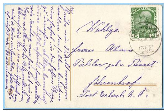 STORIA POSTALE 1913 TERRITORI IRREDENTI SUDTIROL AMBULANTE MERAN - BOZEN 288 CARTOLINA ILL.  ...VEDI DESCRIZIONE (CC151) - Marcofilía