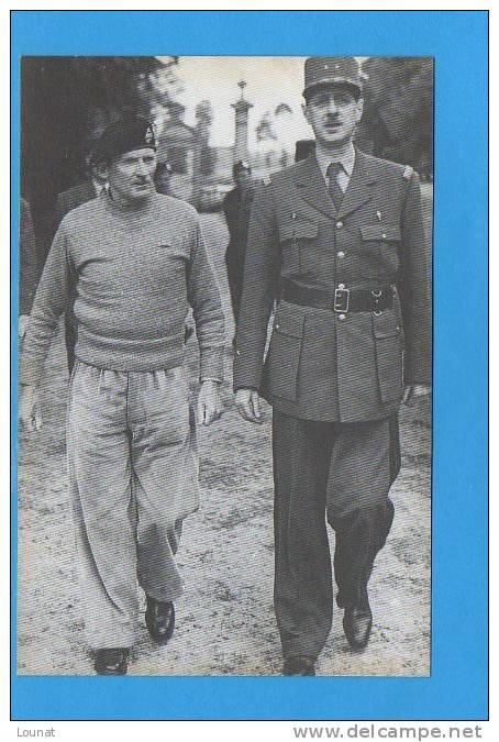 14 Juin 1944, CREULLY : Avec "Monty" (Montgomery) Au QG De Creullet (doc Institut Charles De Gaulle) Edit. Ouest France - Personajes