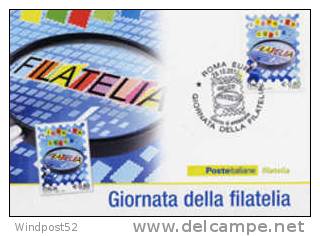 ITALIA CARTOLINA FILATELICA 2010 GIORNATA DELLA FILATELIA 75 - Maximum Cards