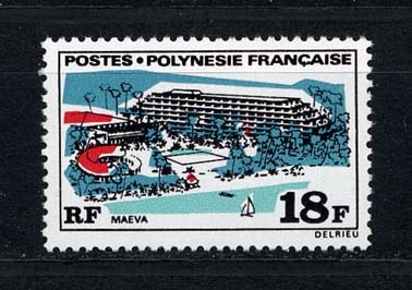 POLYNESIE N° 75  Neuf = MNH Superbe Cote 10,30 € Grands édifices Maéva - Unused Stamps