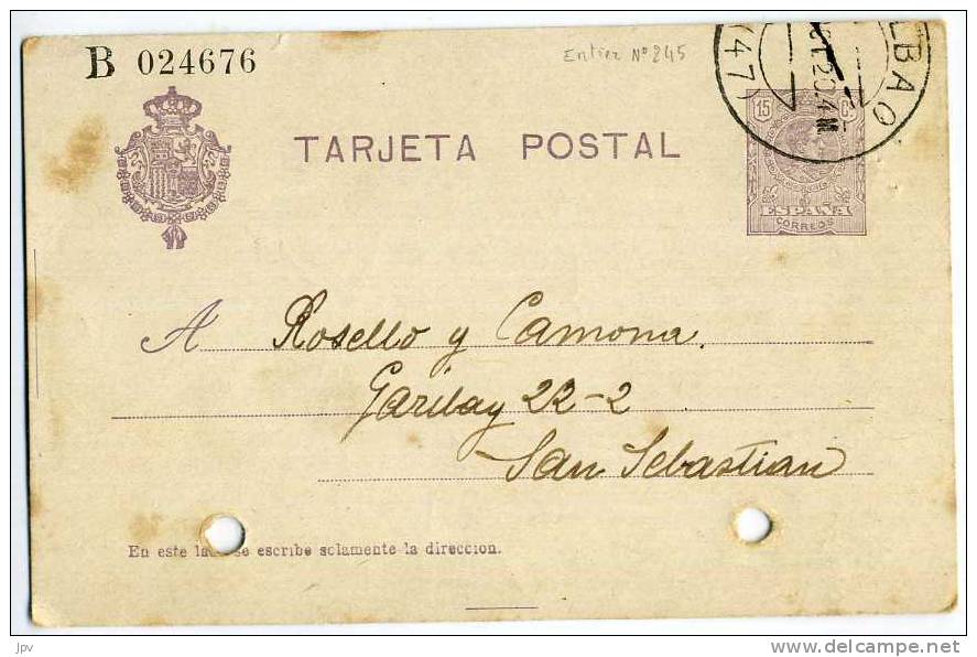 ENTIER POSTAL. ESPAGNE. - 1850-1931