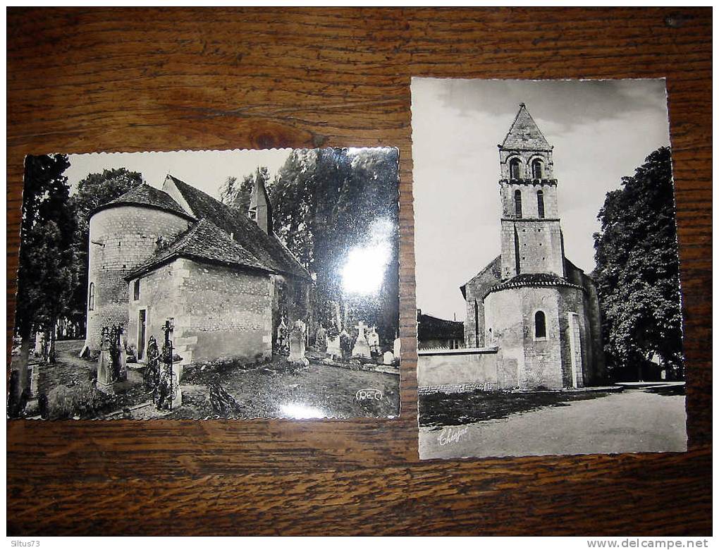 Lot De 2 Cartes Postes CPSM St Pierre Les églises Et Civaux , Les églises - Autres & Non Classés