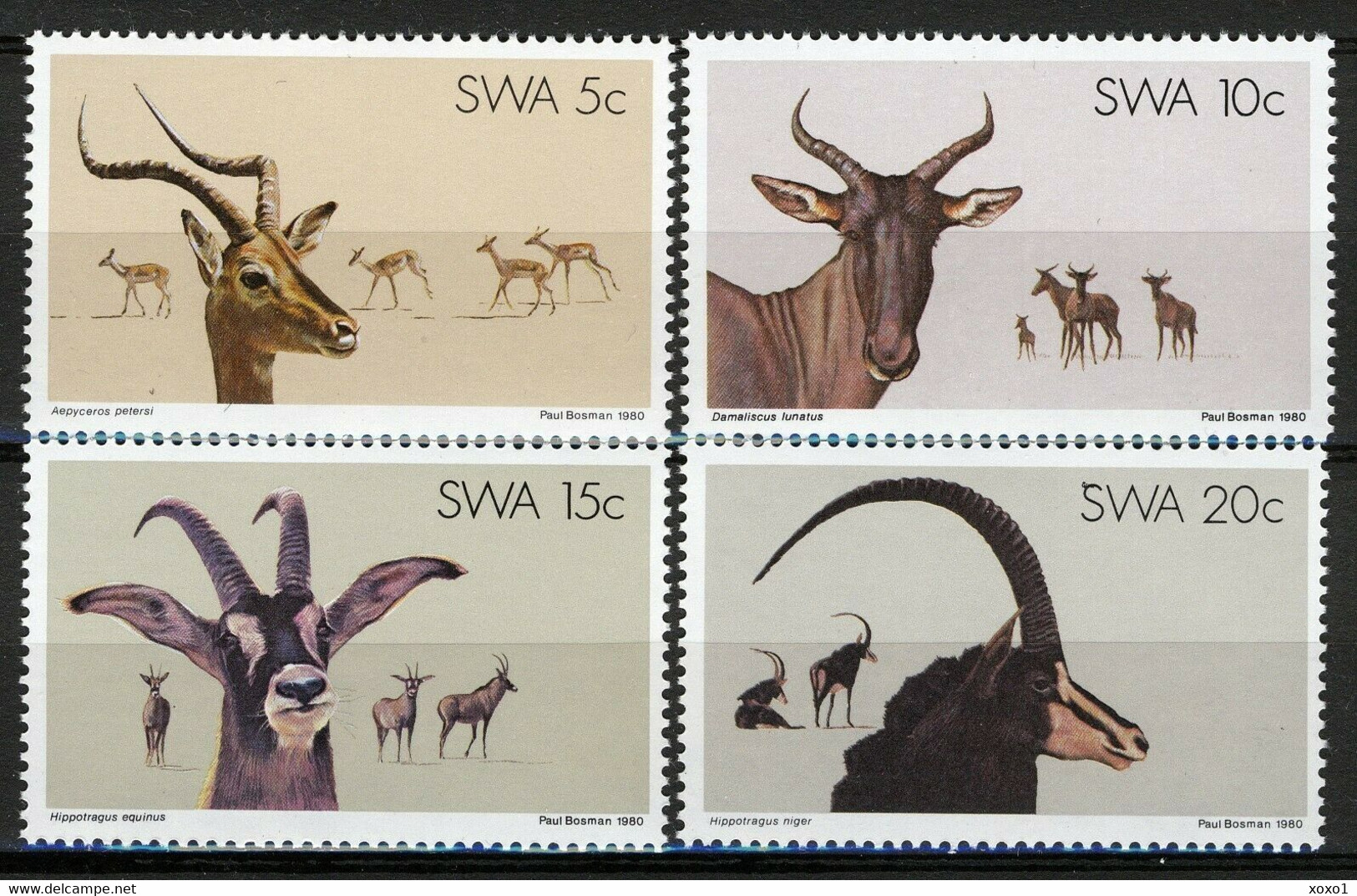 SWA 1980 MiNr. 472 - 475  Südwestafrika Animals Mammals 4v MNH** 2,10 € - Other & Unclassified