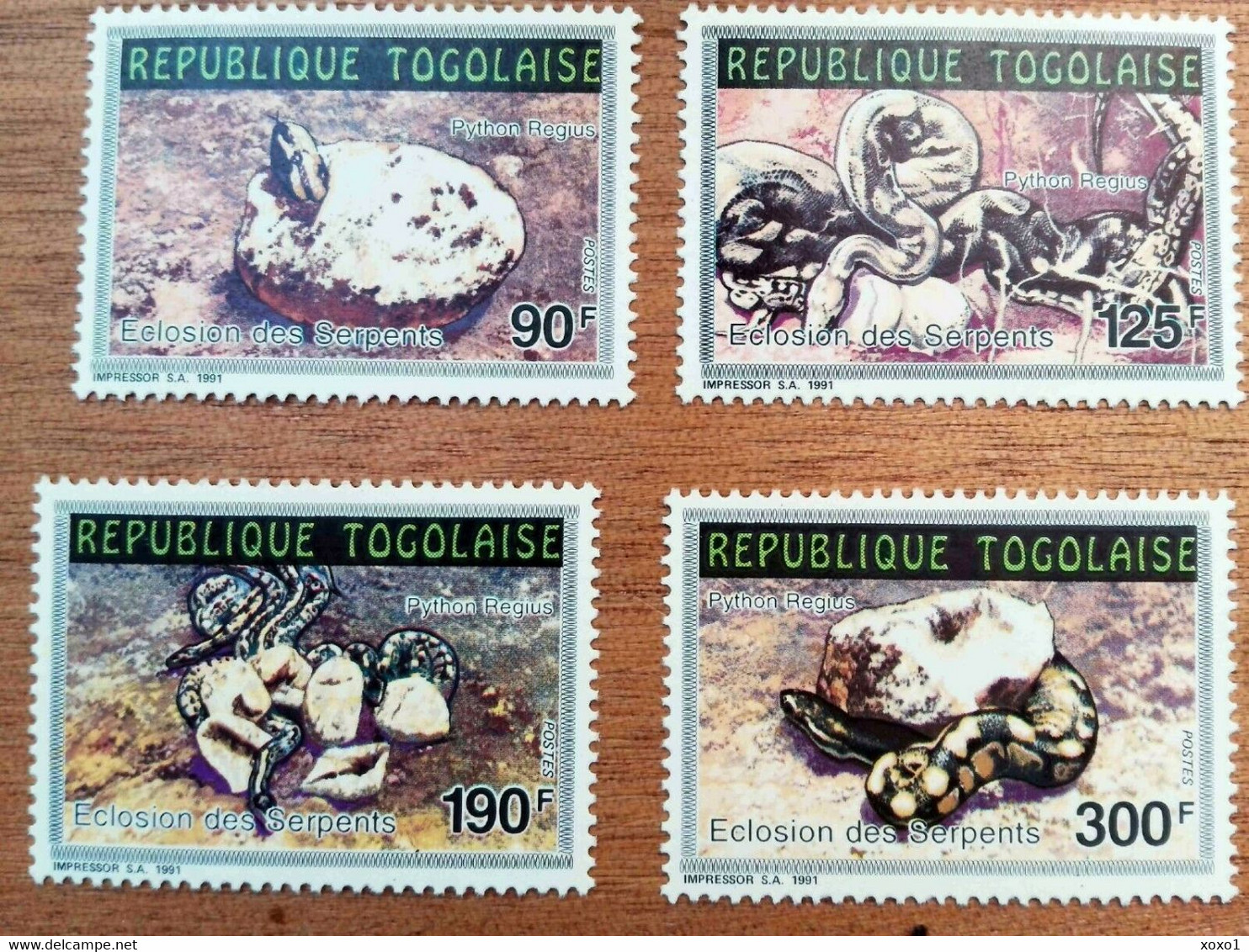 Togo 1992 MiNr. 2194 - 2197  Reptiles Snakes Royal Python 4v MNH** 7,00 € - Serpents