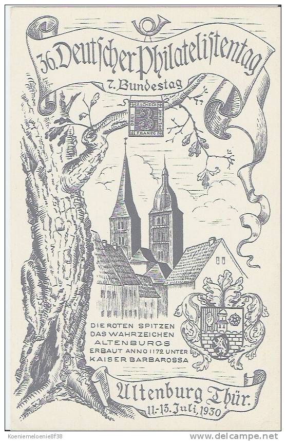 NR 36  DEUTSCHER PHILATELISTENTAG  7. BUNDESTAG - Altenburg