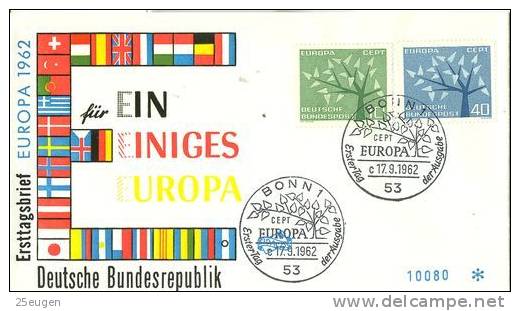 GERMANY 1962 EUROPA CEPT FDC - 1962