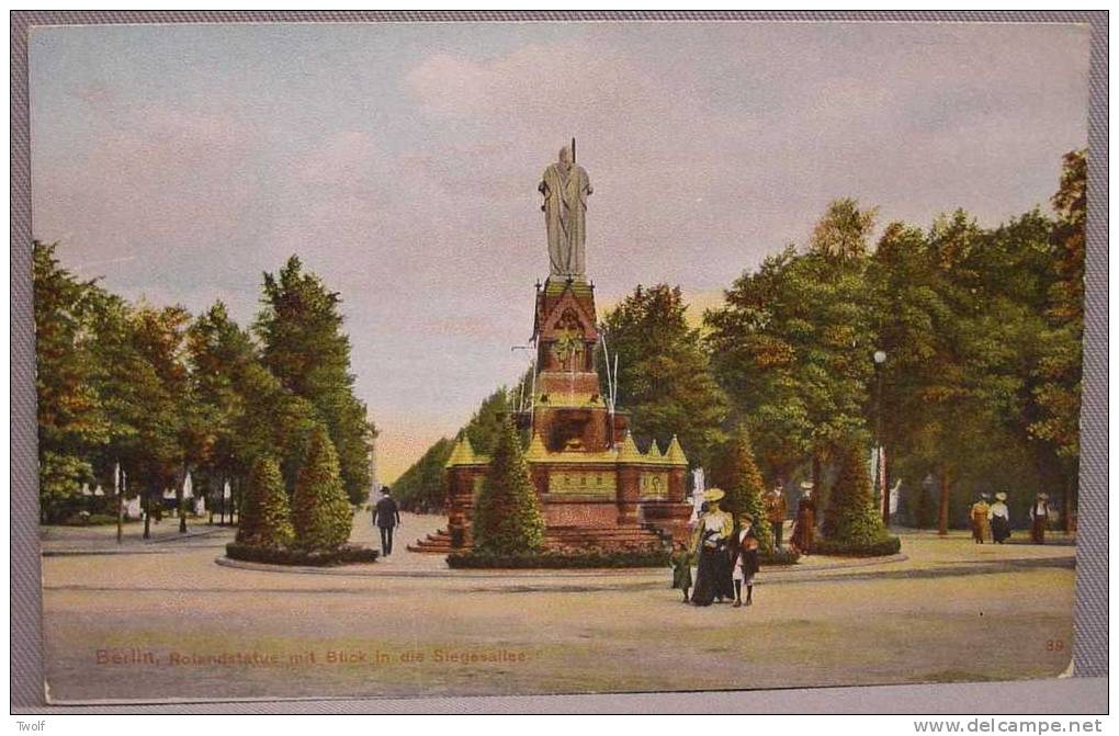 Berlin - Rolanstatue Mit Blick In Die Siegesallee - Gerhard Blümlein & Co., Frankfurt A M - Friedrichshain