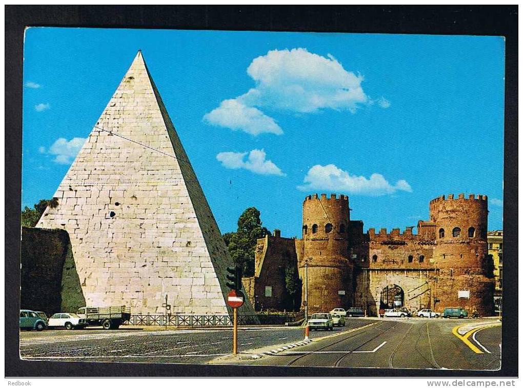 RB 678 - 1977 Postcard With Unusual Ipsos Camping Corfu Cachet 5 Dr Rate To UK - View Of Roma Italy - Briefe U. Dokumente
