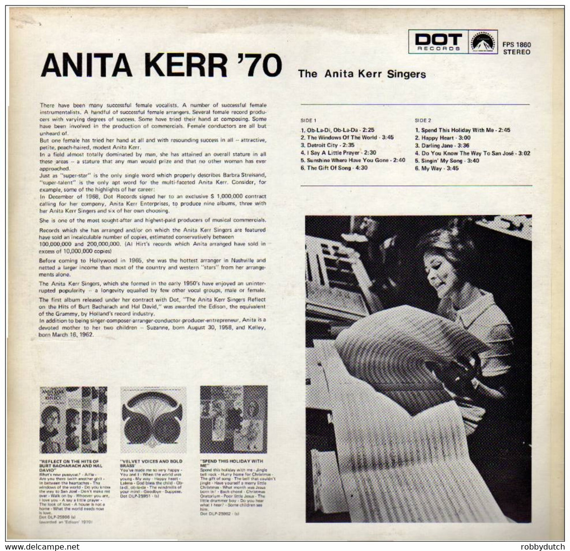 * LP *  ANITA KERR SINGERS - ANITA KERR '70  (Holland 1970 Ex-!!!) - Andere - Engelstalig