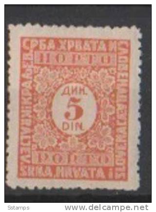 1921yu JUGOSLAVIJA JUGOSLAWIEN PORTO TYP II PERF- 11 1-2  RRR  NEVER HINGED - Unused Stamps