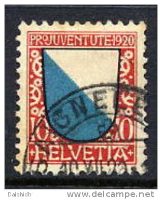 SWITZERLAND  1920 Pro Juventute 10 C. Used.  Michel 154 - Oblitérés