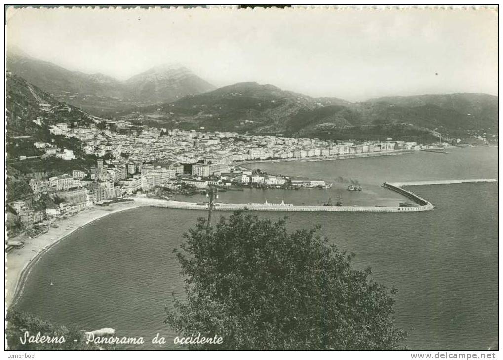 Italy - Italia - Salerno - Panorama Da Occidente - Old Unused Real Photo Postcard [P2750] - Salerno