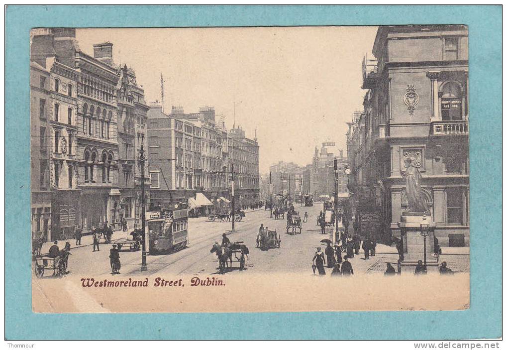 DUBLIN  -  Westmoreland  Street  -  1921  -    CARTE ANIMEE  - - Dublin