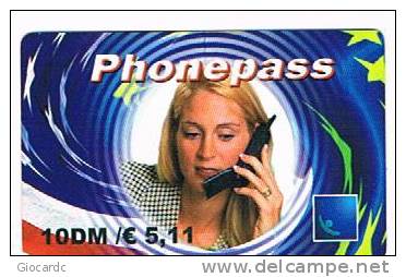 GERMANIA (GERMANY) - PHONEPASS    (REMOTE) -  WOMAN    -  USED - RIF. 5911 - Cellulari, Carte Prepagate E Ricariche