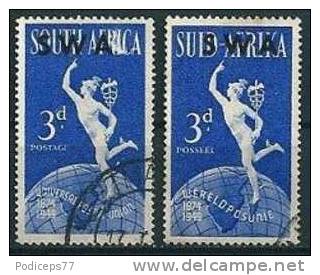 Südwestafrika 1949  75 J. UPU  3 P (Paar)  Mi-Nr.264/65  Gestempelt / Used - Namibie (1990- ...)