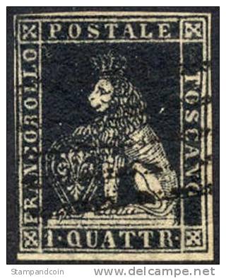 Tuscany #10 Used 1q Black From 1857 - Toscane