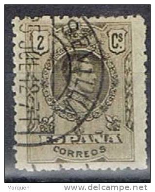 Alfonso XIII, 2 Cts Medallon Castaño, Variedad Color, Edifil Num 267a º - Used Stamps